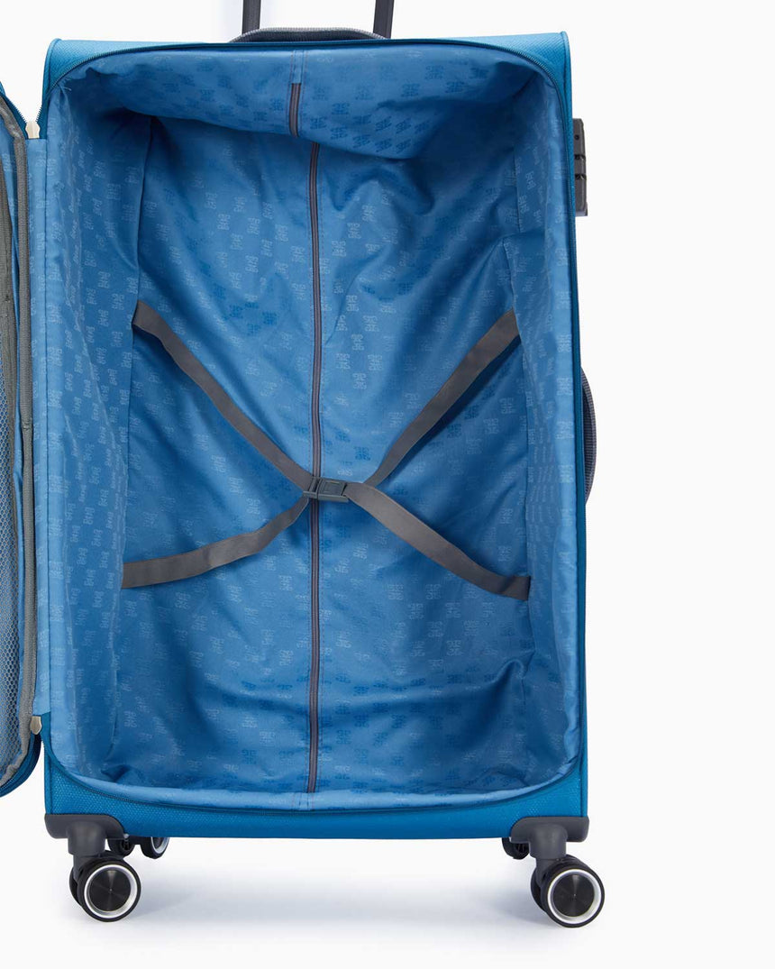 Pierre Cardin Büyük Boy Kumaş Valiz Mavi