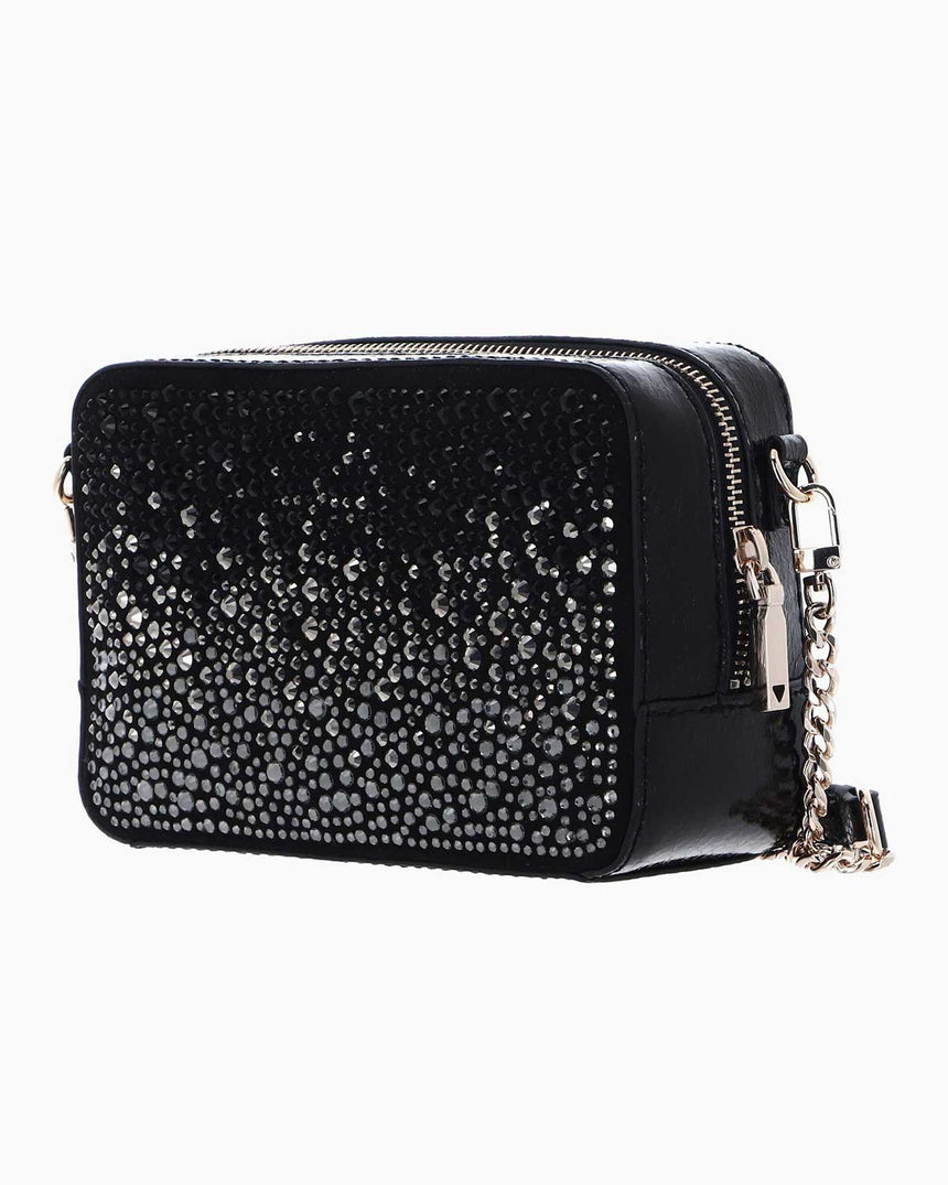 Guess Lua Taşlı Mini Çapraz Askılı Çanta Black
