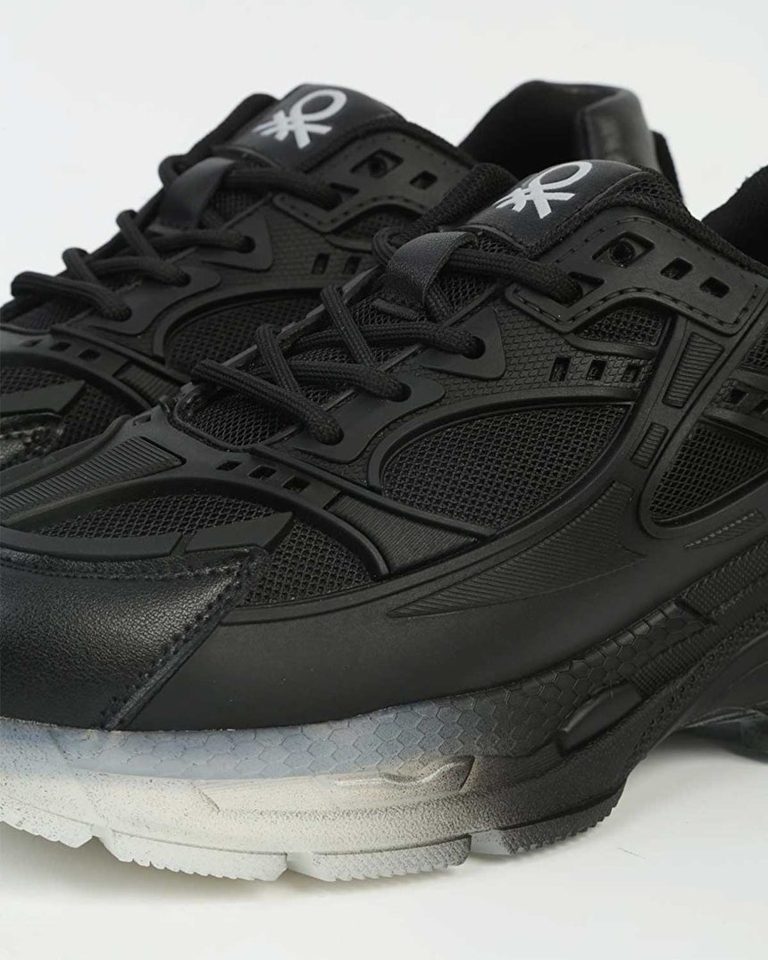 Benetton Bağcık Logo Detaylı Sneaker Siyah