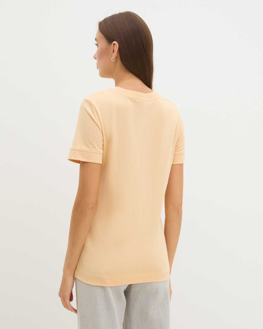 Guess Eleanora Logo Baskılı Tshirt Sandy Peach