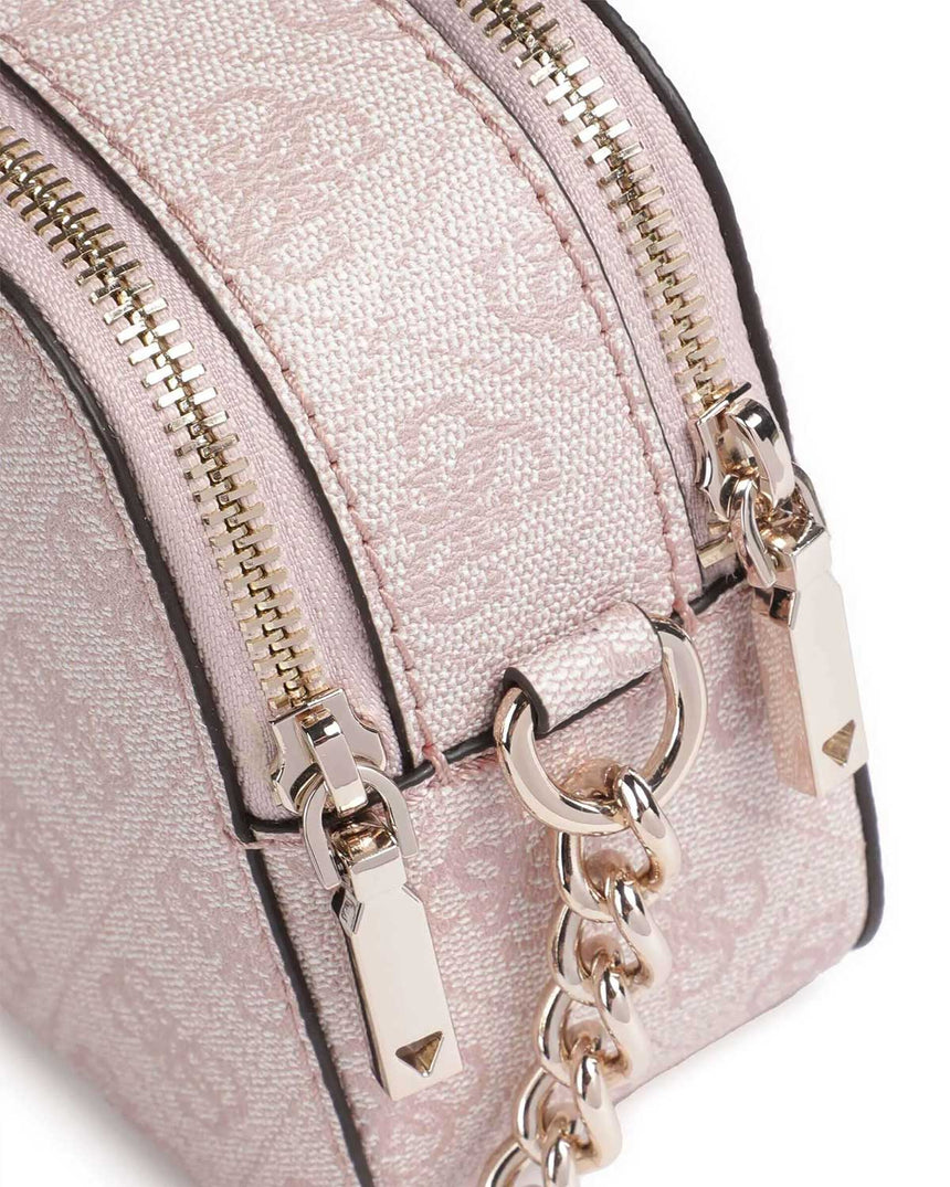 Guess Noreen Mini Sling Zincir Detaylı Çapraz Askılı Çanta Dusty Rose Logo