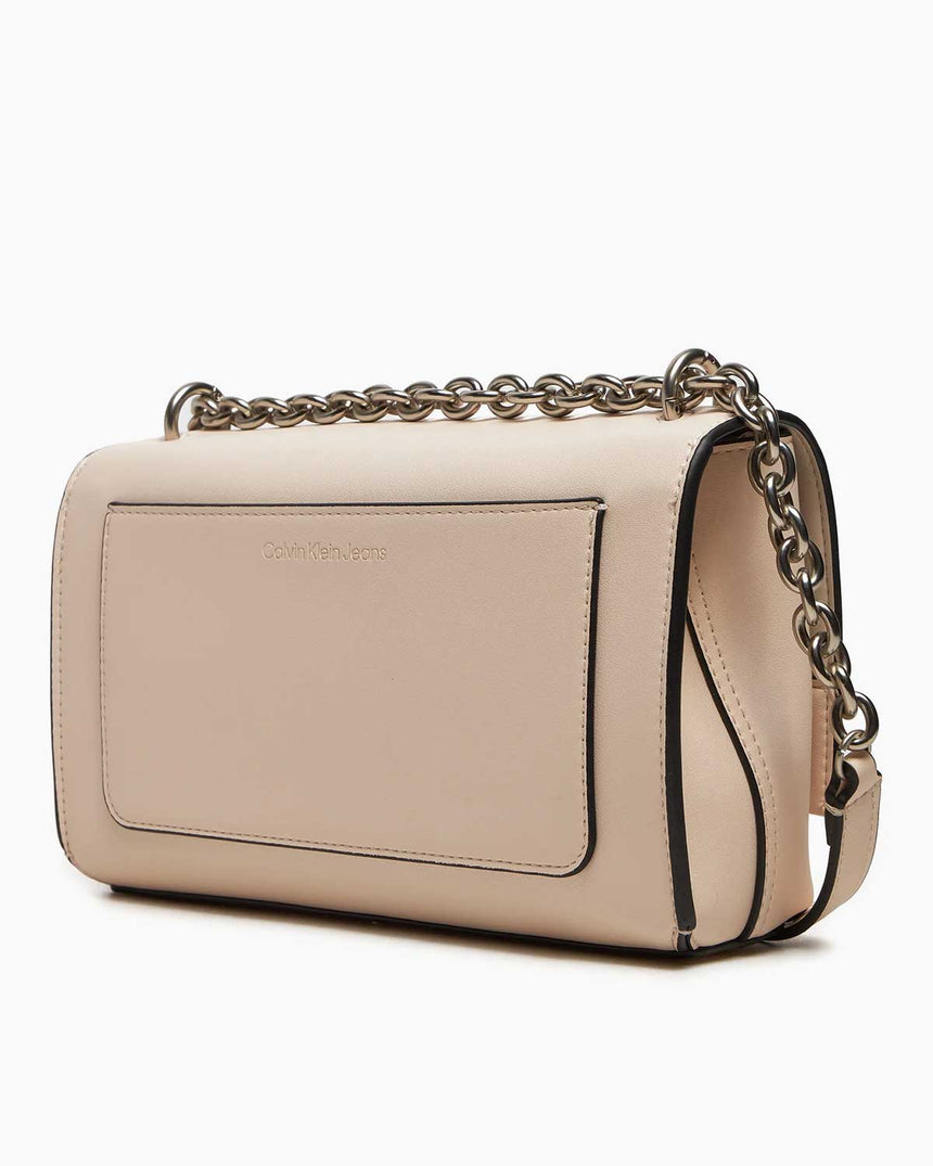 Calvin Klein Sculpted Flap Omuz Çantası Gray Morn