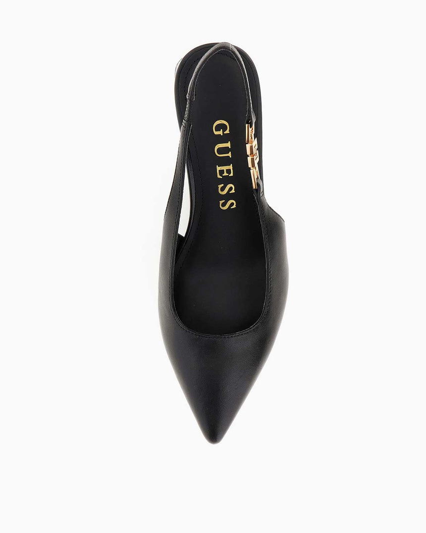 Guess Zabela3 Logo Detaylı Kalın Topuklu Stiletto Black