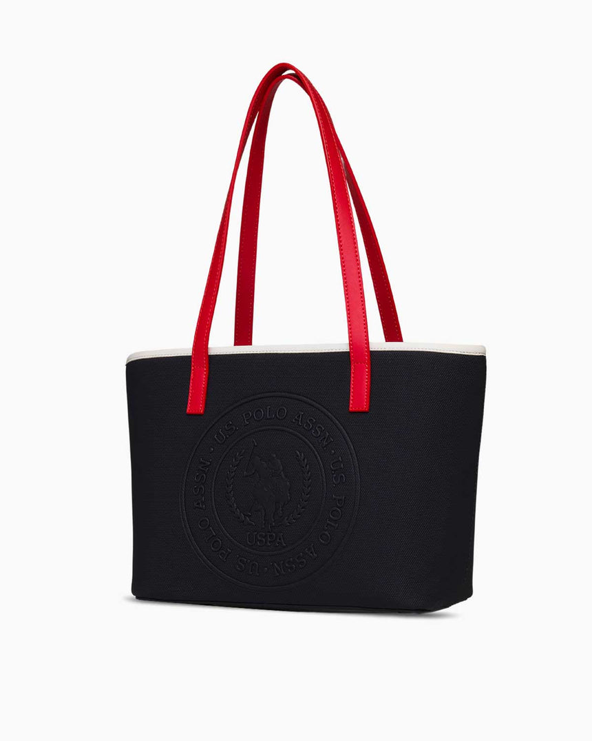 Us Polo Assn Logo Baskılı Omuz Çantası Lacivert - Kırmızı - Beyaz