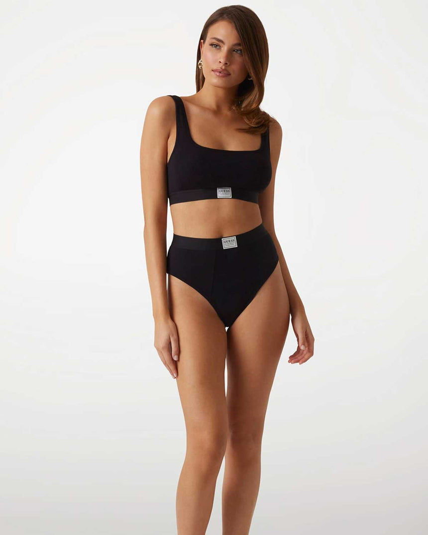 Guess Tessa Logolu Bralet Jet Black A996