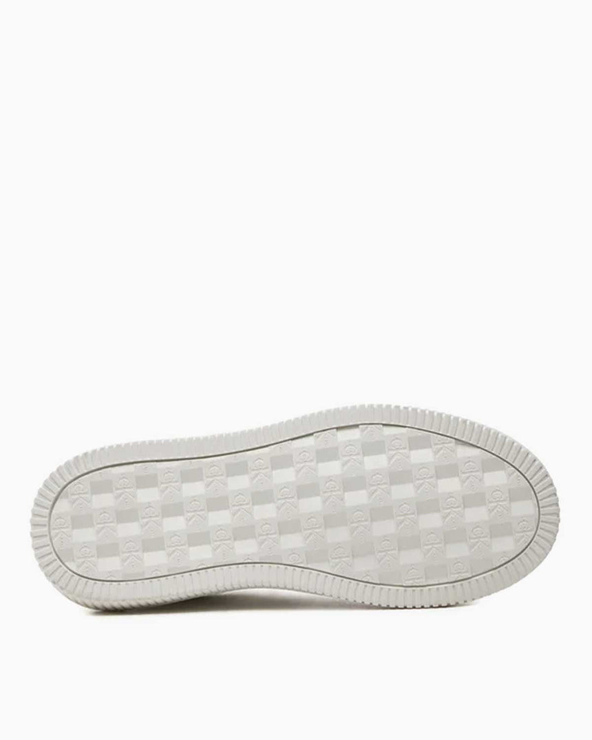 Calvin Klein Chunky Cupsole Laceup Lth Ml Mtl Kadın Sneaker Bright White/Silver