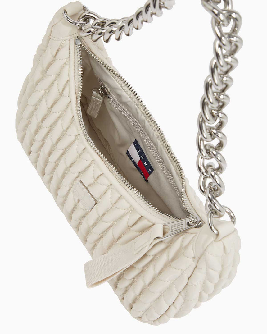 Tommy Hilfiger Iconic Quilted Omuz Çantası Newsprint