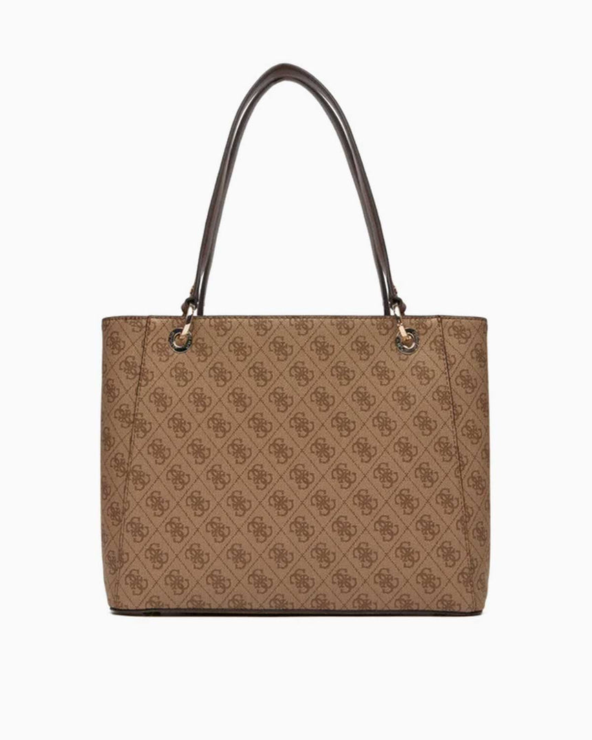 Guess Noelle 4G Logolu Kadın Omuz Çantası Latte Logo / Brown