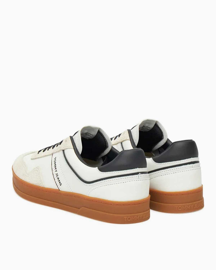 Tommy Hilfiger The Greenwich Deri Erkek Sneaker Ecru