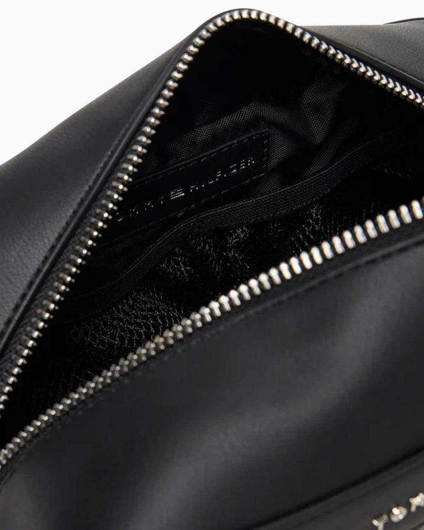 Tommy Hilfiger Örgü Desenli Erkek Washbag Black