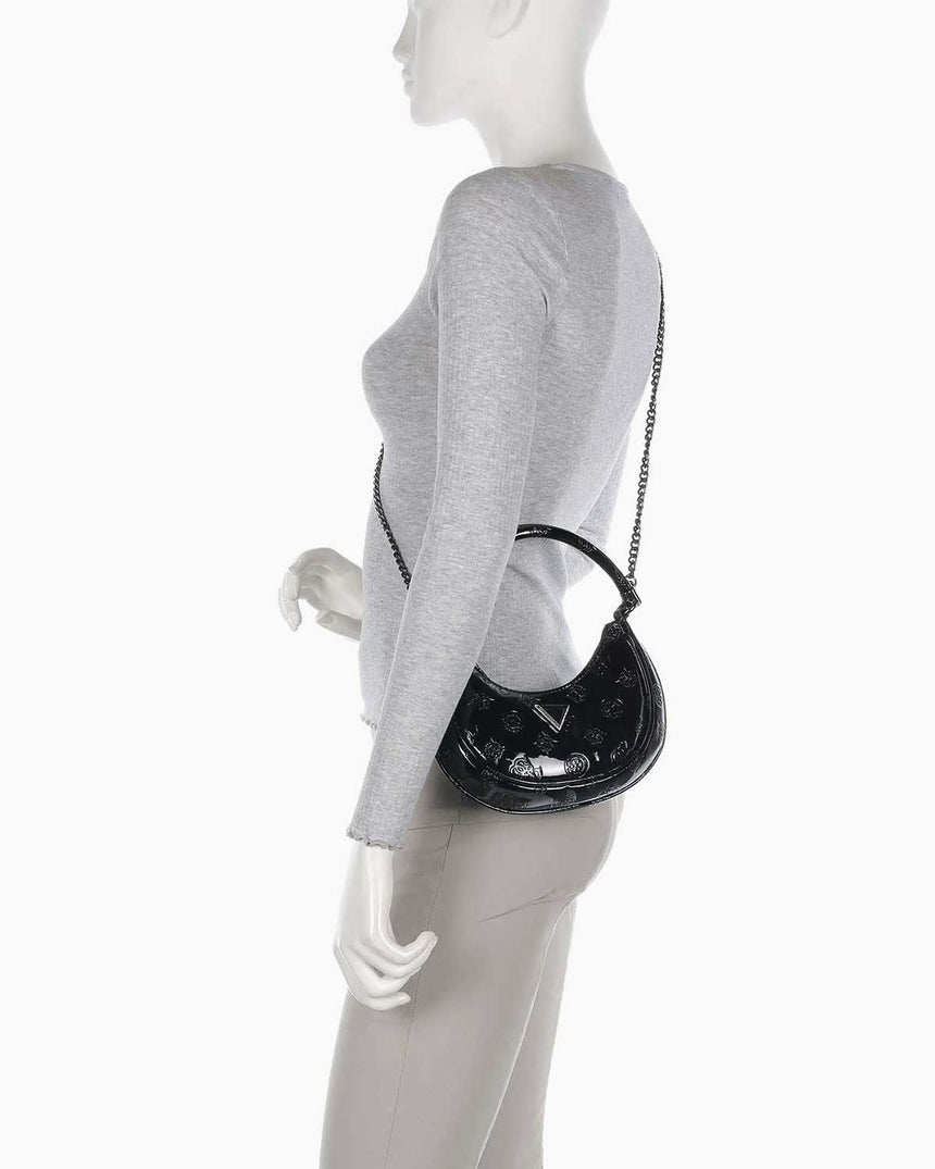 Guess Zalina Small Hobo Omuz Çantası Black Logo