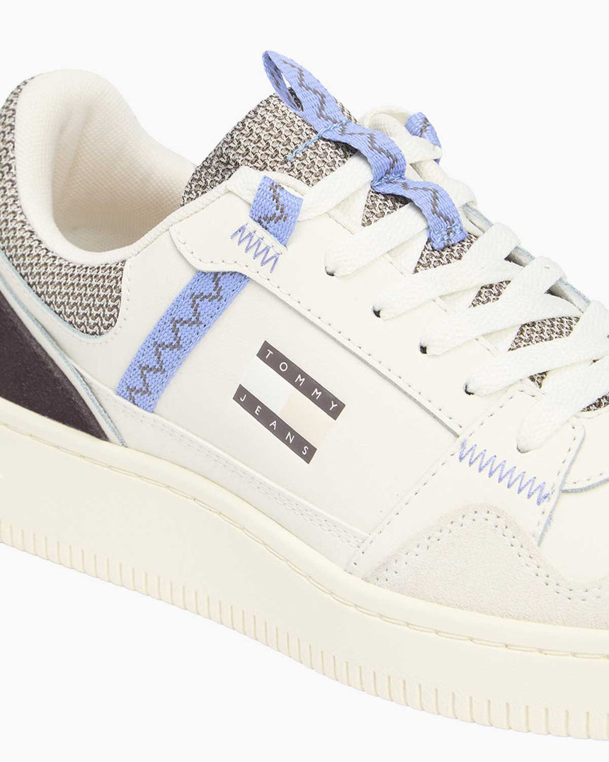 Tommy Hilfiger Zion Tjm Retro Basket Erkek Sneaker Ivory/Black Walnut