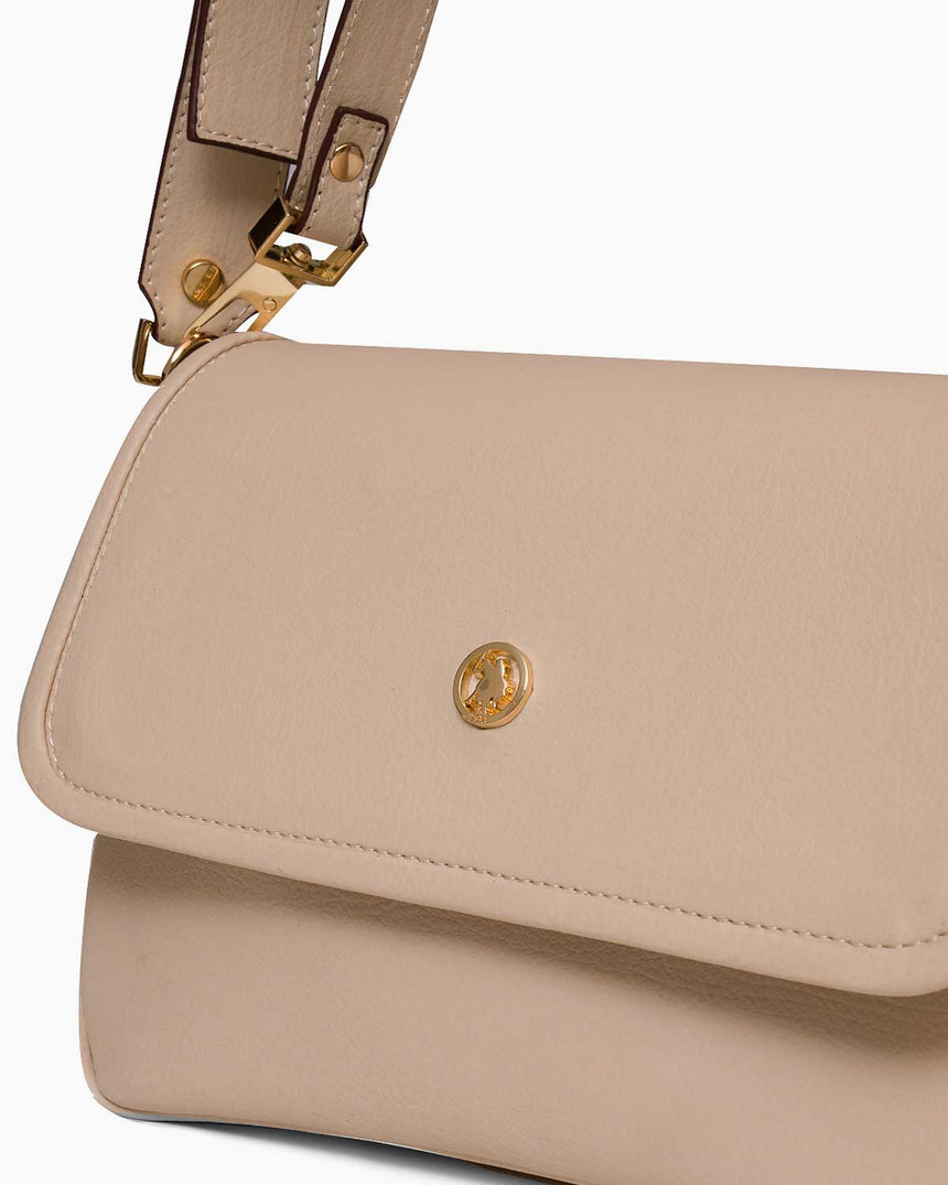 Us Polo Assn Logolu Omuz Çantası Bej