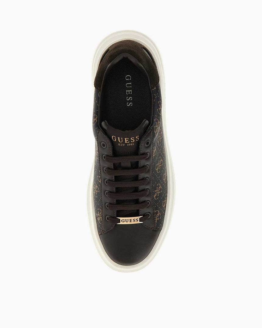 Guess Elba Monogram Baskılı Sneaker Brown Ocra