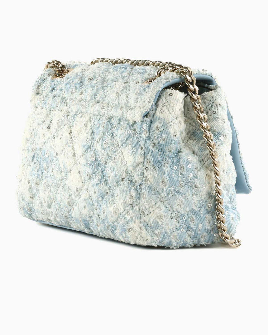 Guess Rianne Quilt Çapraz Askılı Çanta Sky Blue