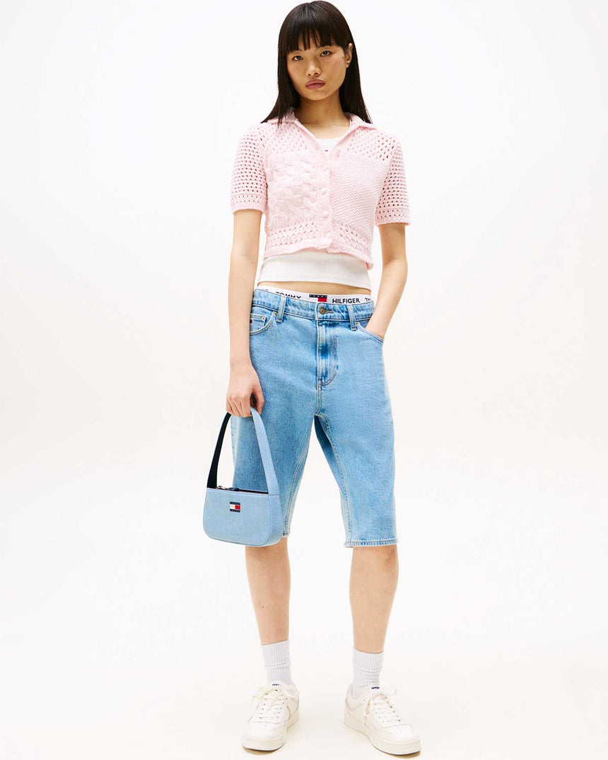 Tommy Hilfiger Ess Must Omuz Çantaıs Denim