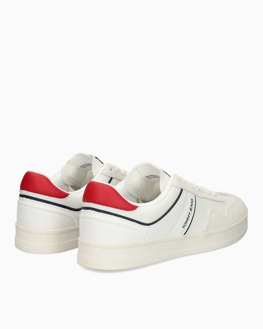 Tommy Hilfiger Leather Retro Cupsole Sneaker RWB