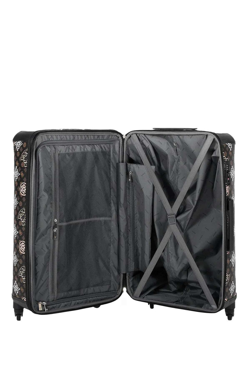 Guess House Party 28 In 4-Wheele Orta Boy Valiz Brown Logo