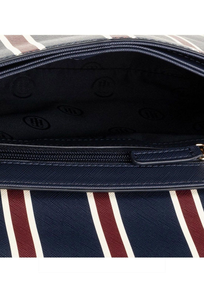 Tommy Hilfiger Saffiano Çapraz Askılı Kadın Çantası Tommy Red Mix