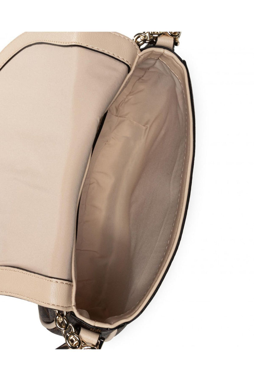 Calvin Klein Saddle Bag W/Chain Çapraz Askılı Kadın Çantası Brown Mono Mix