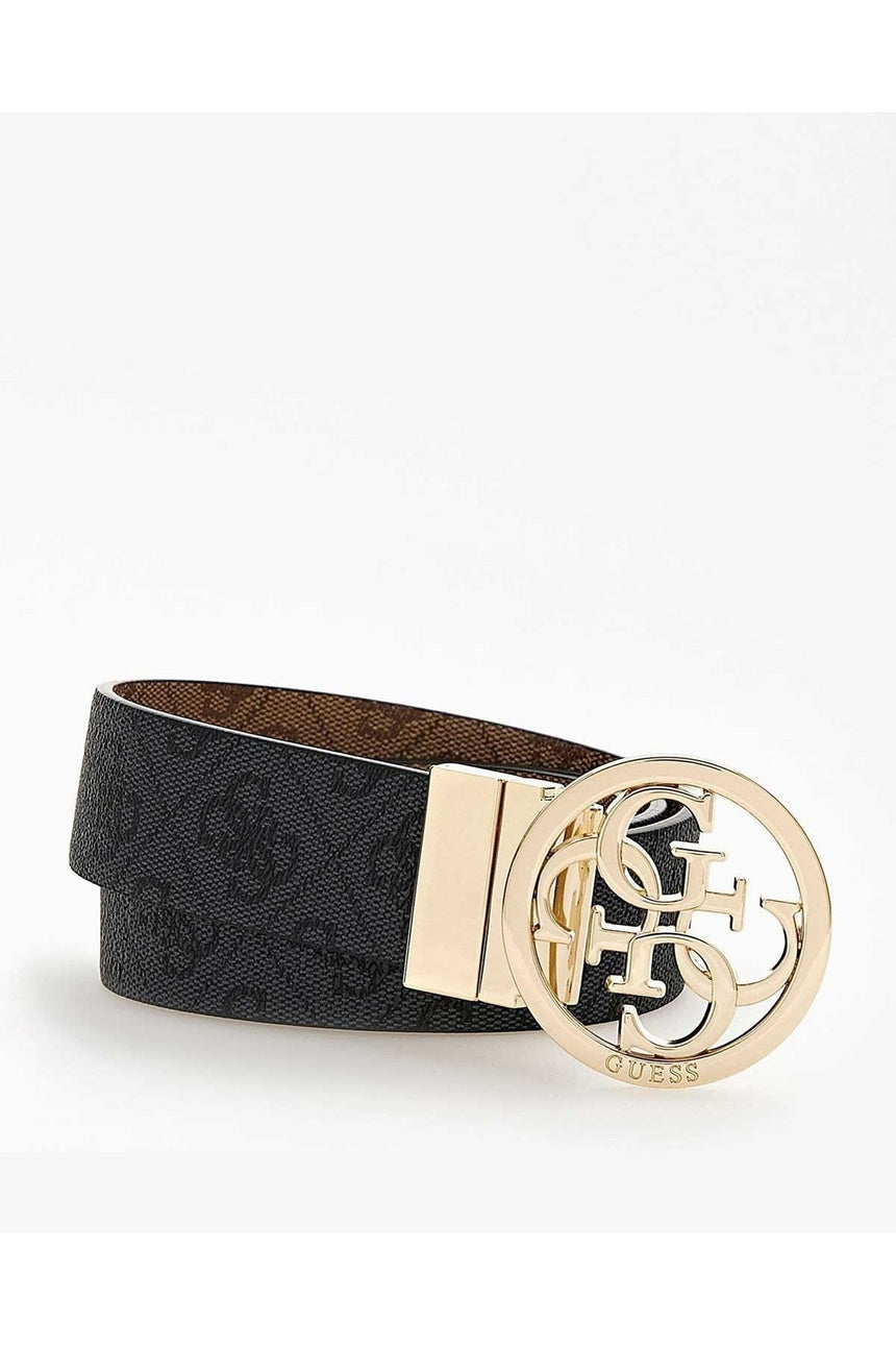 Guess Not Adjustable & Reversible Kadın Kemer Latte Coal