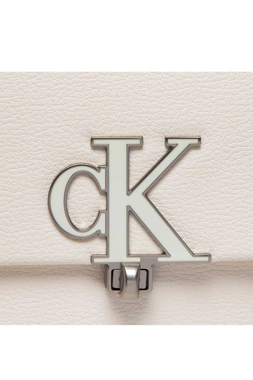 Calvin Klein Minimal Monogram Mini Top Handle Kadın Askılı Omuz Çantası Warm White - Egshell