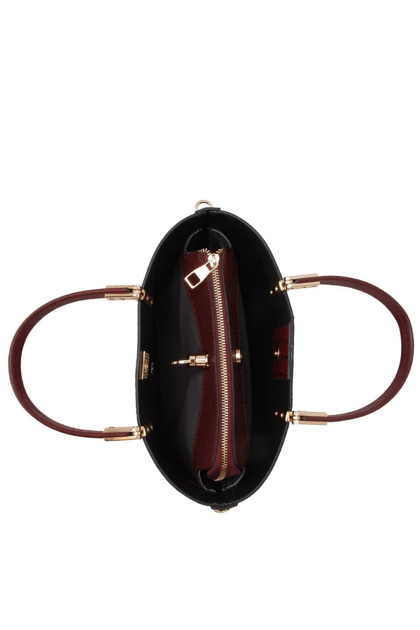 Günlük Kadın El Çantası Bordo Kroko