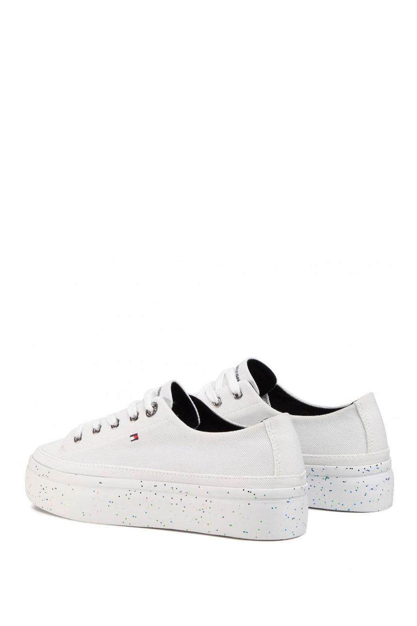 Tommy Hilfiger Glitter Flatform Sneaker Kadın Ayakkabı White
