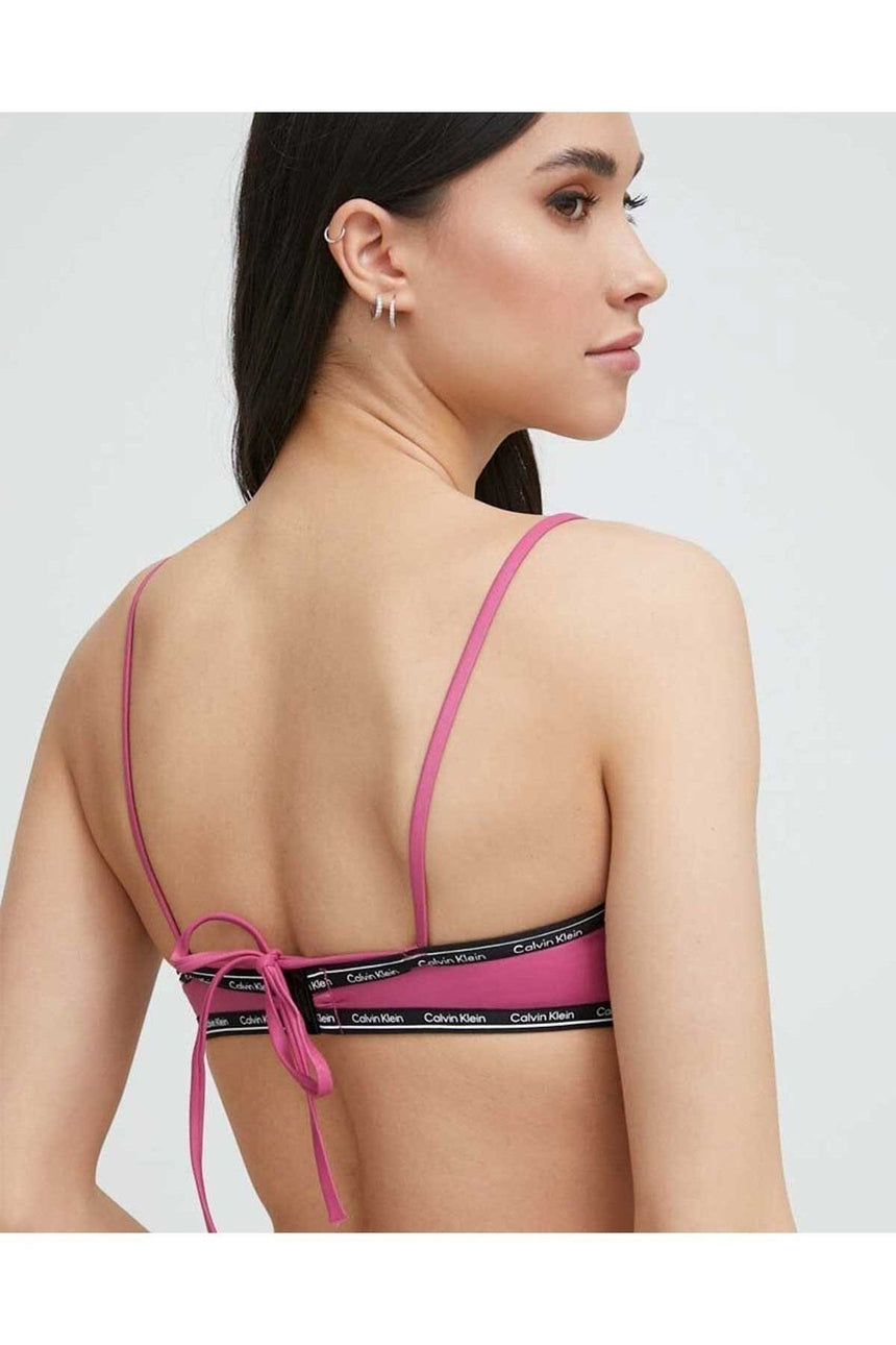 Calvin Klein Bandeau Kadın Bikini Üstü Mor