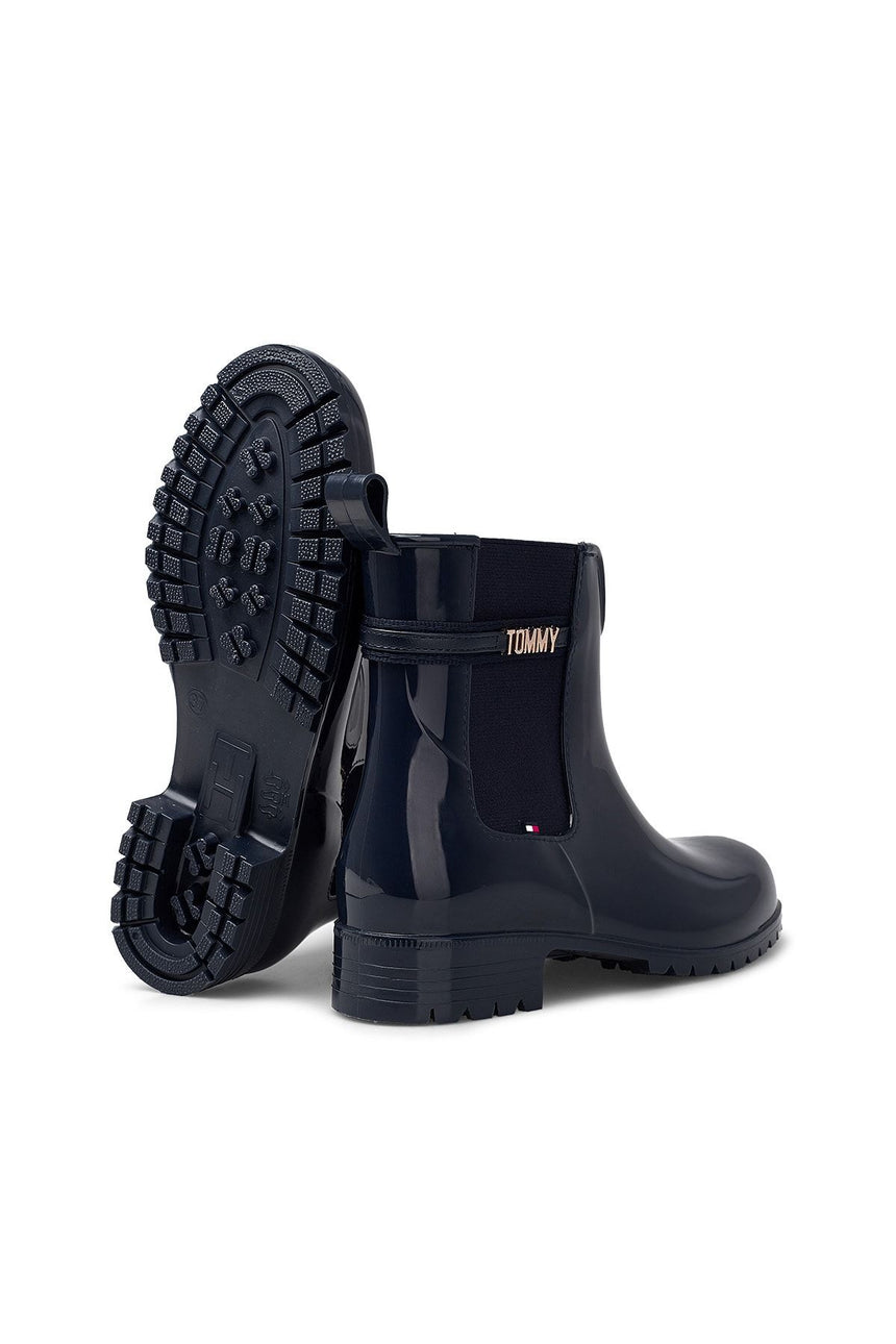 Tommy Hilfiger Block Branding Rainboot Kadın Yağmur Botu Navy Blue