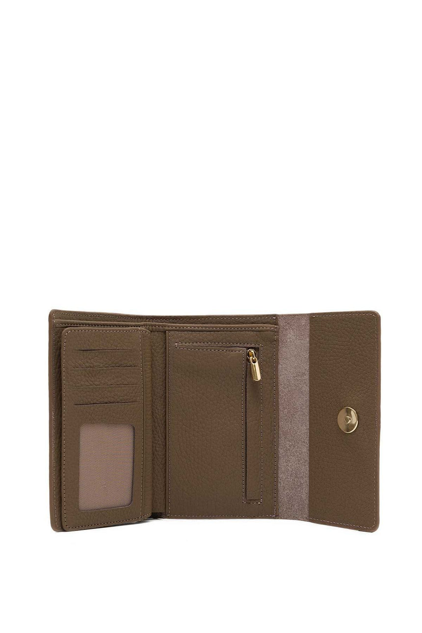 Isola Mary Kadın Hakiki Deri Cüzdan Koyu Vizon