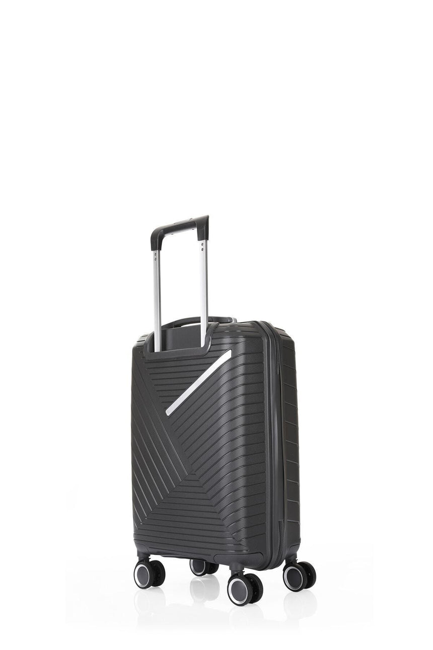 ÇÇS Diagonal Çizgili 55 cm Kabin Boy Valiz Antrasit