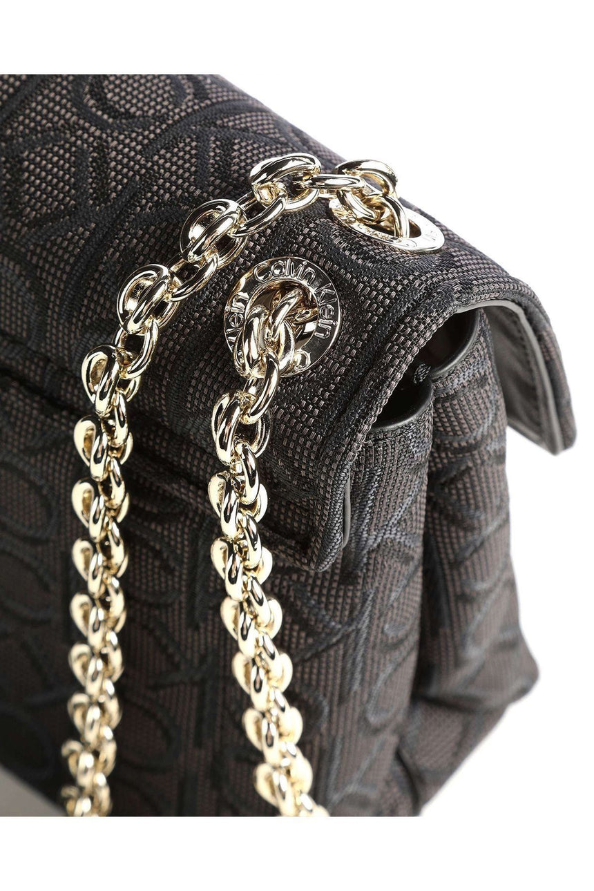 Calvin Klein Re-Lock J Conv Md Çapraz Askılı Kadın Çantası Black Mix