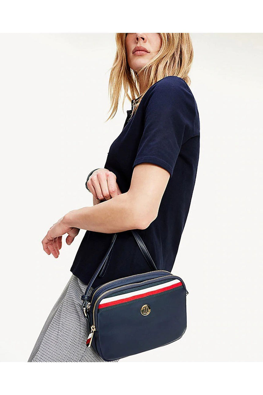 Tommy Hilfiger Poppy Crossover Corp Çapraz Askılı Kadın Çantası Sky Captain