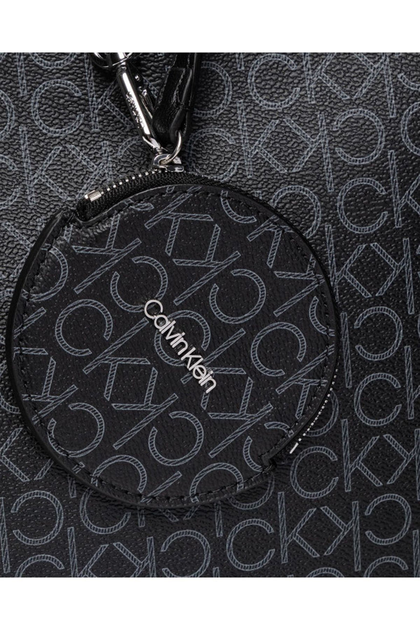 Calvin Klein Mono Shopper Md Kadın Kol Çantası Black Mono
