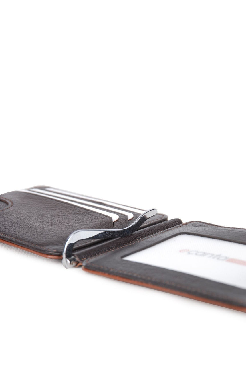 Grande Banknot Tutucu Mini El Portföyü Taba - Kahve