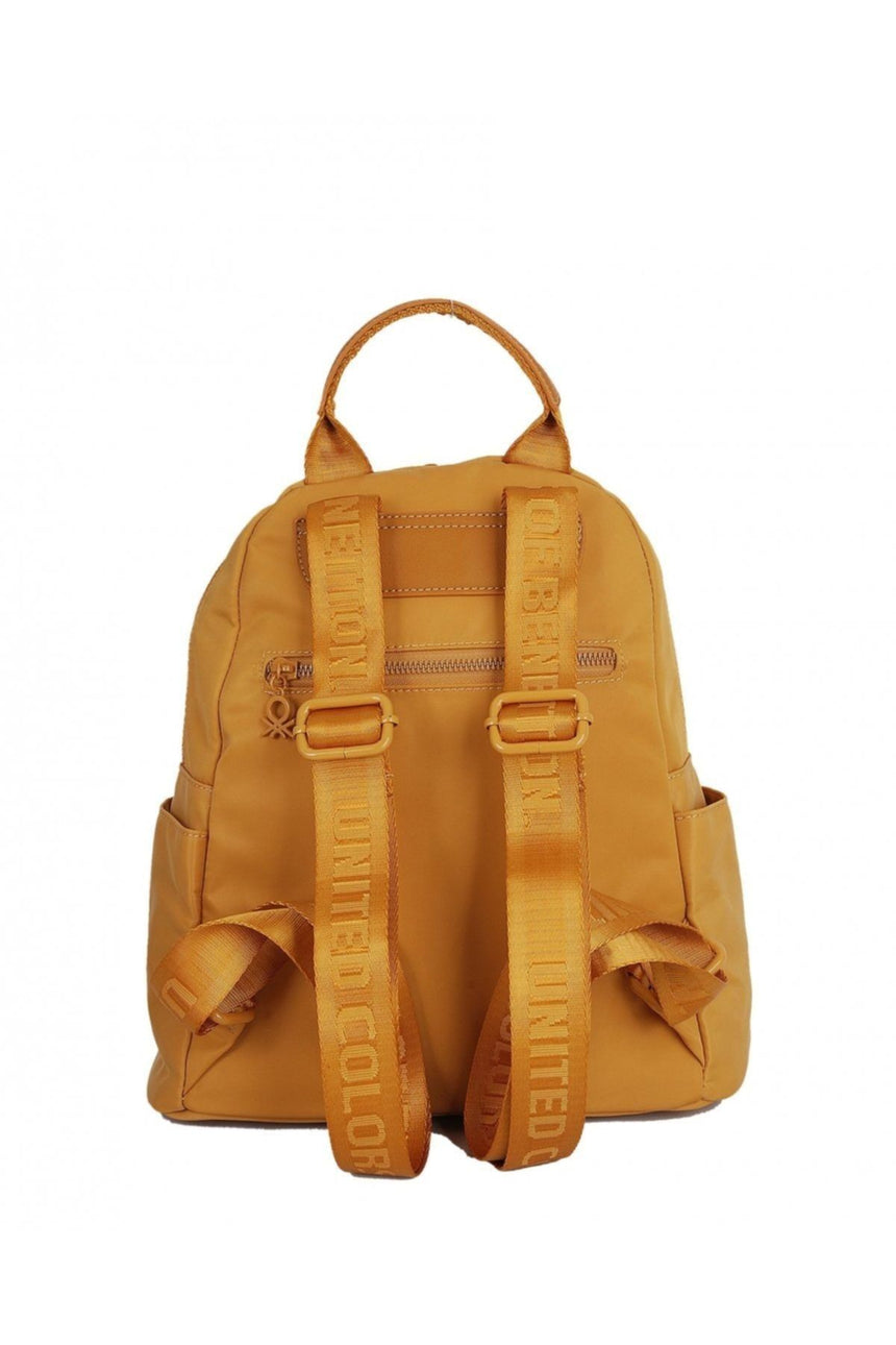Benetton Çok Bölmeli Kadın Sırt Çantası Hardal