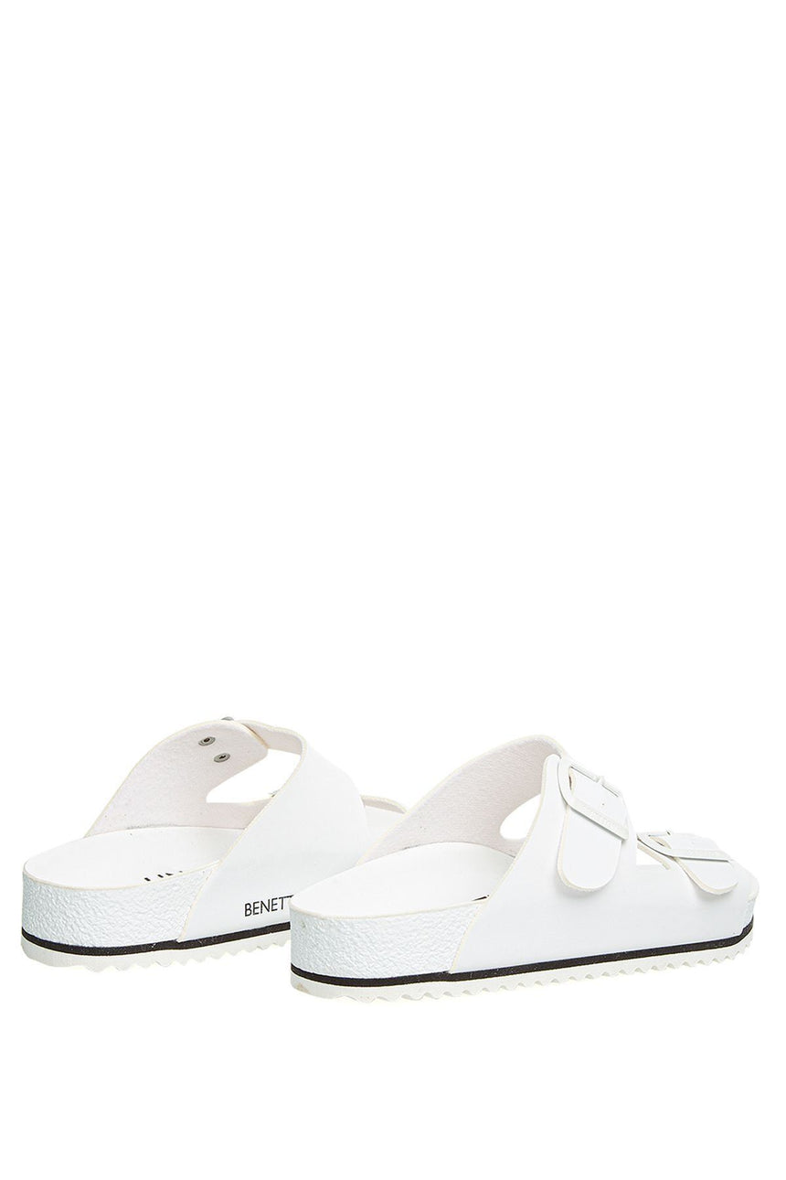 Benetton Bağcıklı Erkek Terlik Beyaz - Beyaz