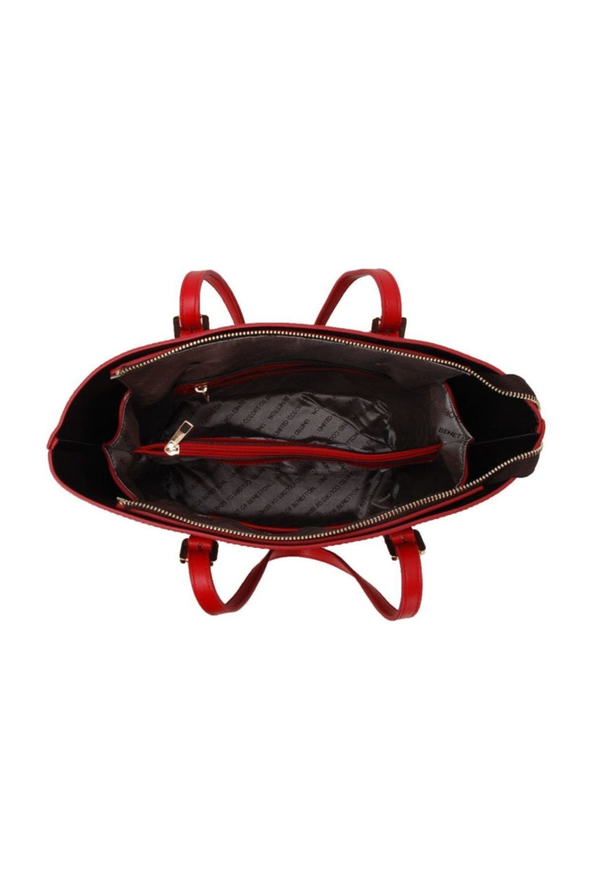 Benetton Mono Kadın Omuz Çantası Kahve - Kırmızı