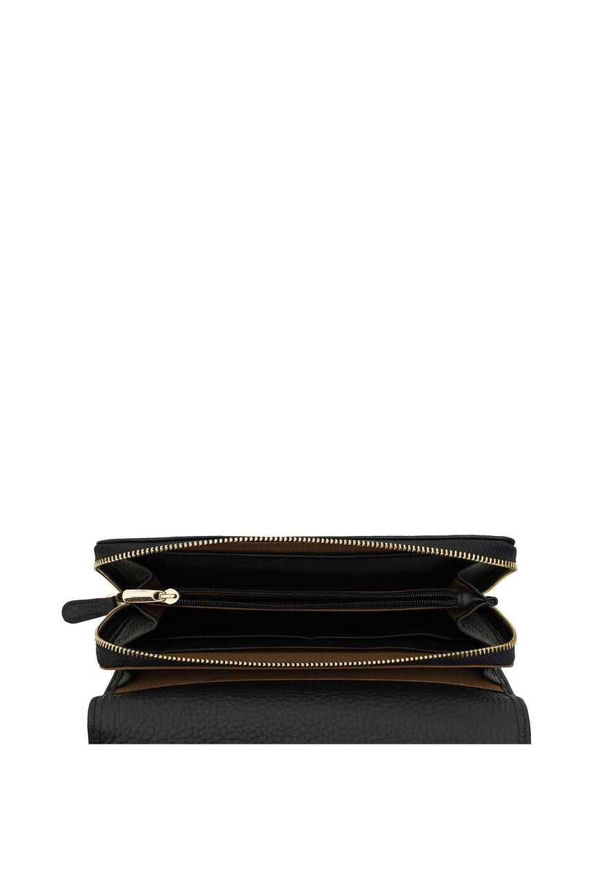 Isola Taylor Hakiki Deri Kadın Cüzdanı Siyah