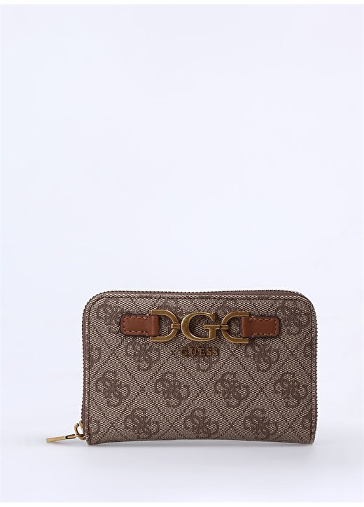 Guess Dagan Medium Monogram Cüzdan Latte Logo