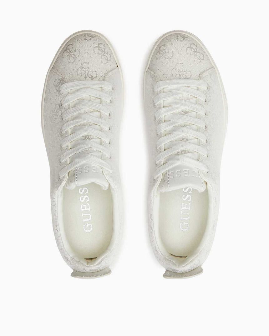 Guess Monogram Desenli Sneakers White