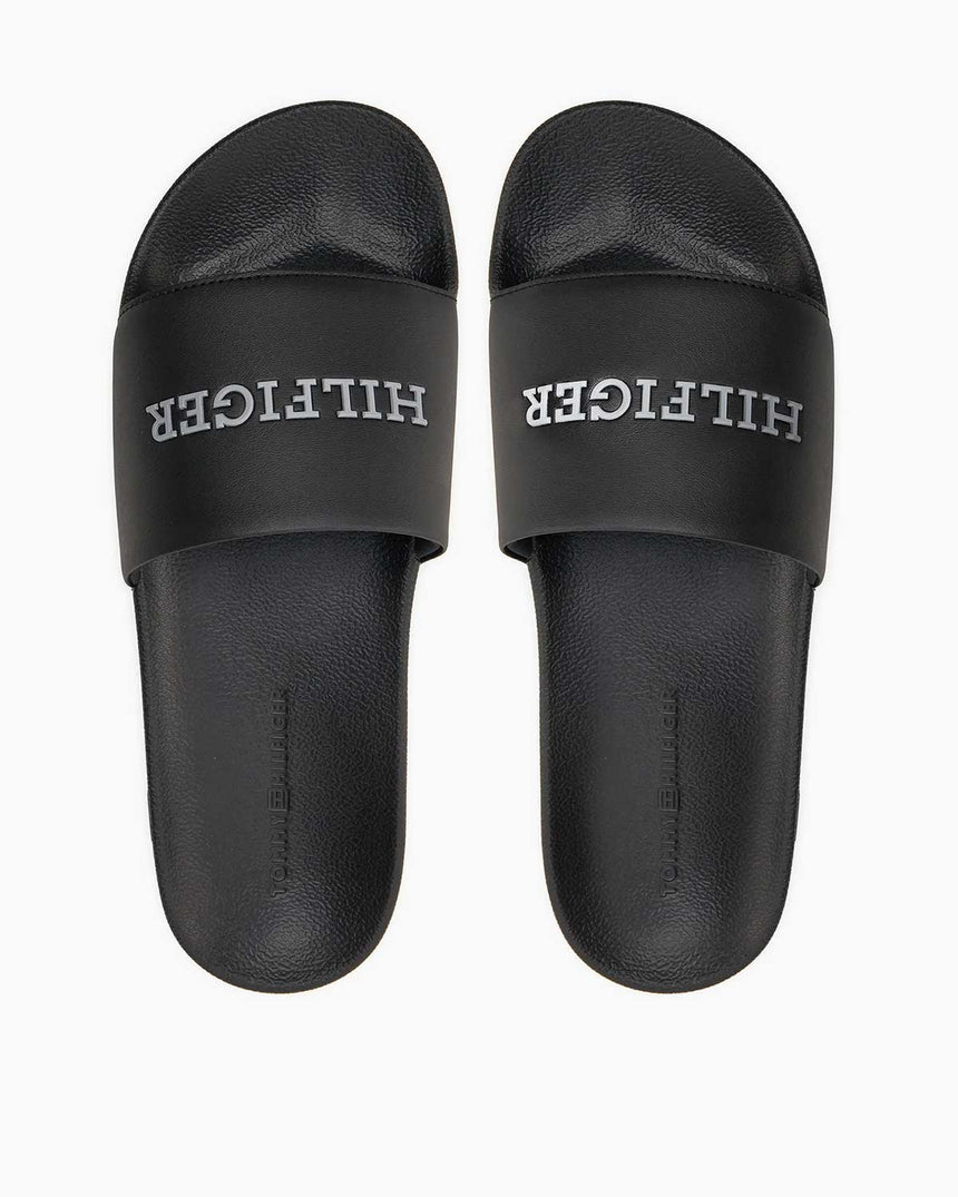 Tommy Hilfiger Raised Pool Slide Terlik Black
