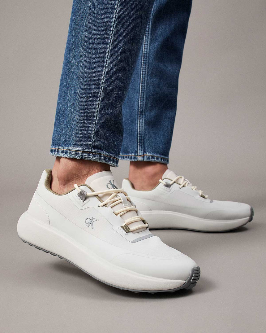 Calvin Klein Athleisure Runner Tech Ripstop Sneaker Oyster Mushroom/Turtle Dove/Mermaid