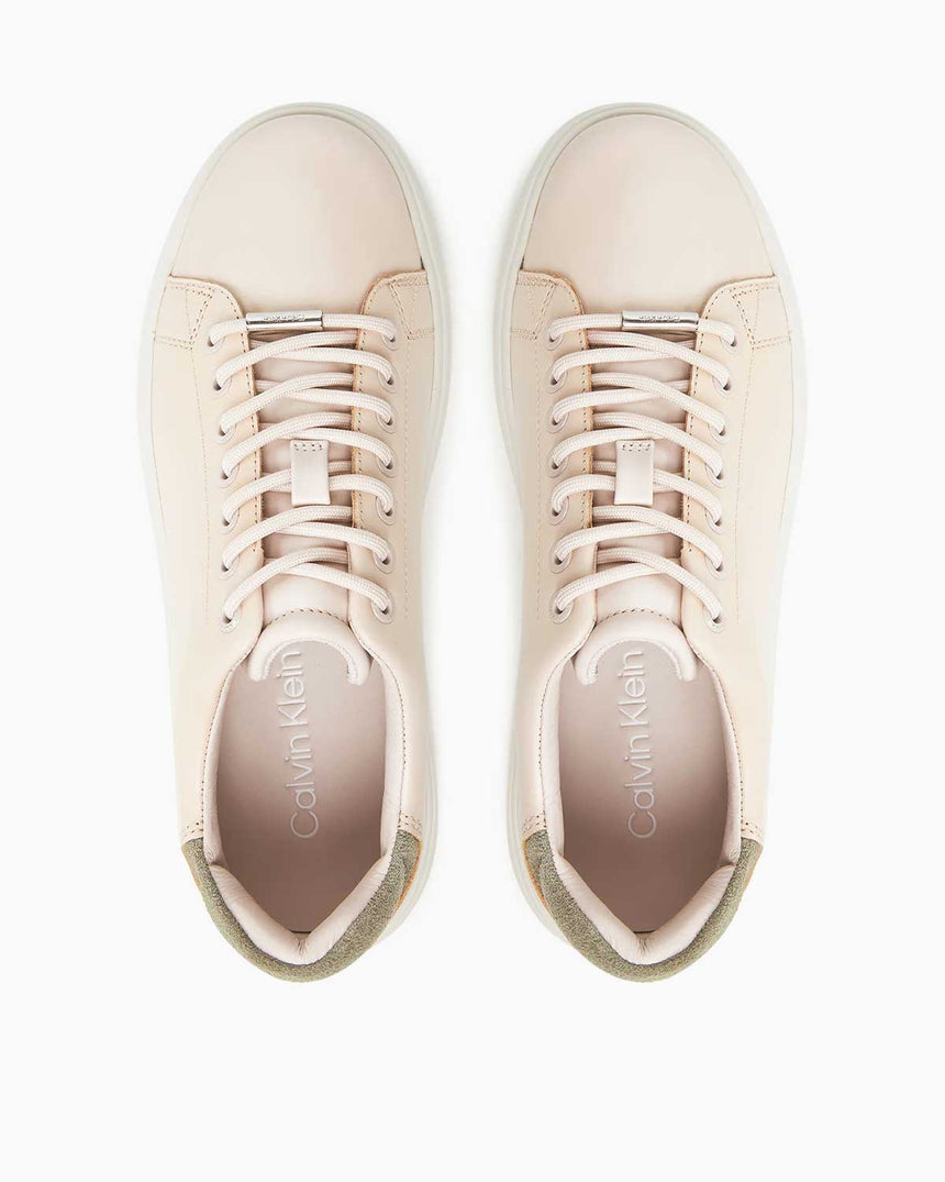 Calvin Klein Yükselen Tabanlı Süet Detaylı Kadın Sneaker Crystal Gray/Moss Gray