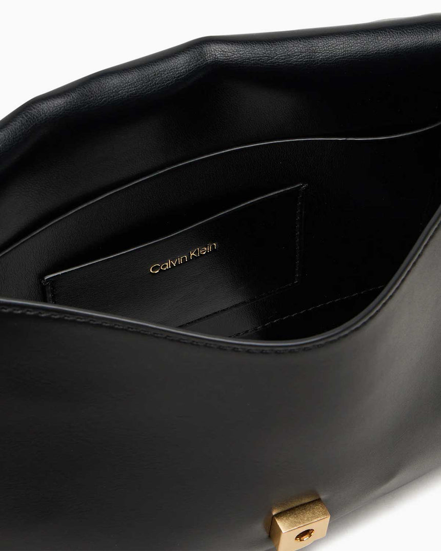 Calvin Klein Kadın Çıkarılabilr Çapraz Askılı Çanta BLACK / ANTIQUE LIGHT GOLD