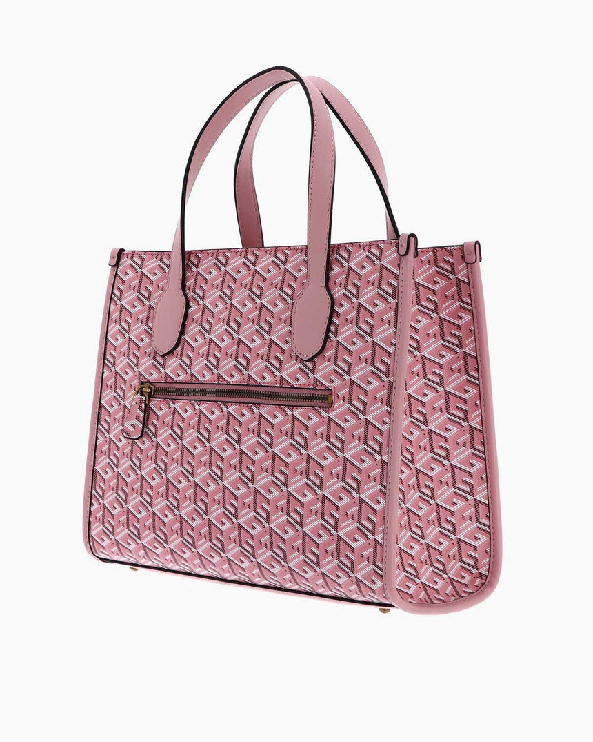 Guess Silvana 2 Compartmen El Çantası Apricot Rose Logo