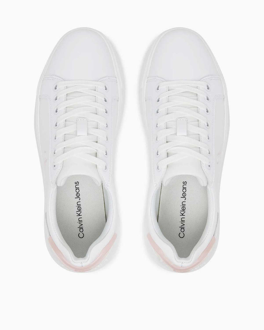 Calvin Klein Malmo Kısa Kalın Taban Kadın Sneaker Bright White/Sweet Pink
