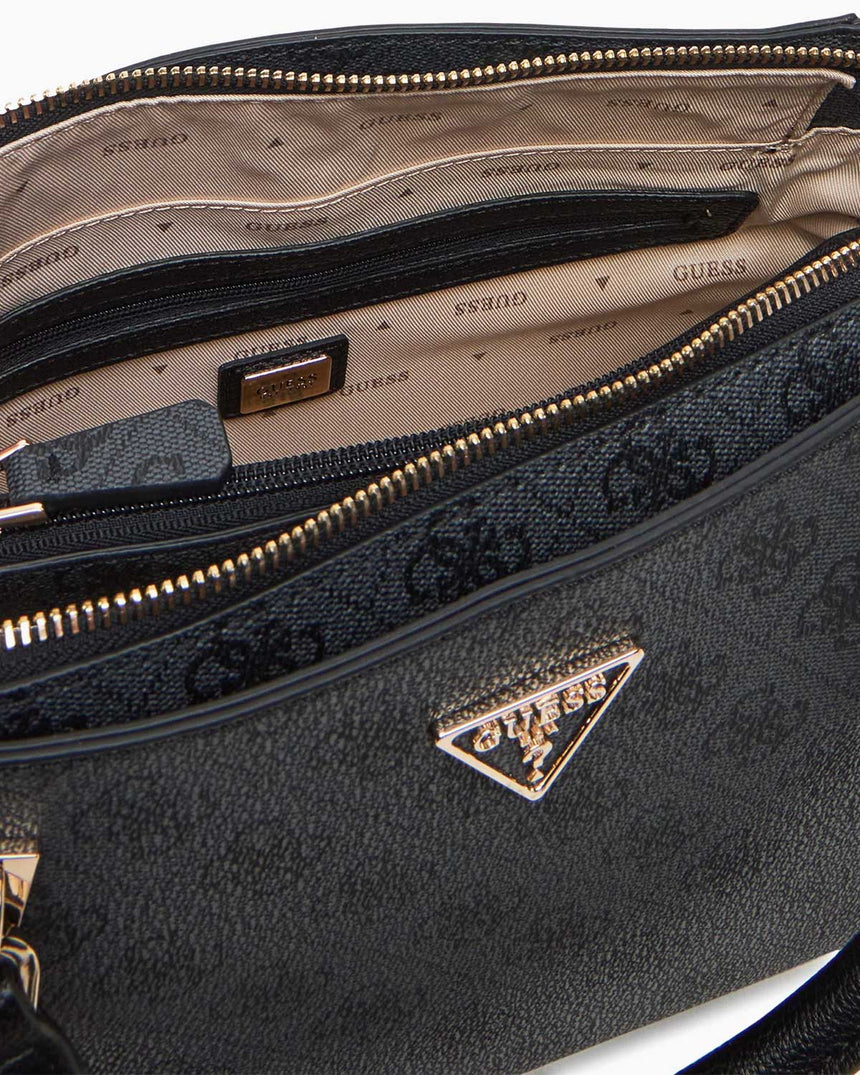Guess Noelle Girlfriend Aksesuar Detaylı El Çantası Coal Logo