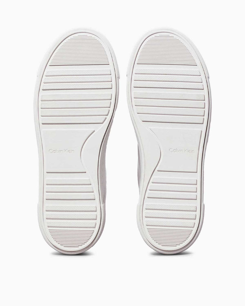 Calvin Klein FF Cupsole Lace Up W/Ml Lth Kadın Sneaker White/Stony Beige